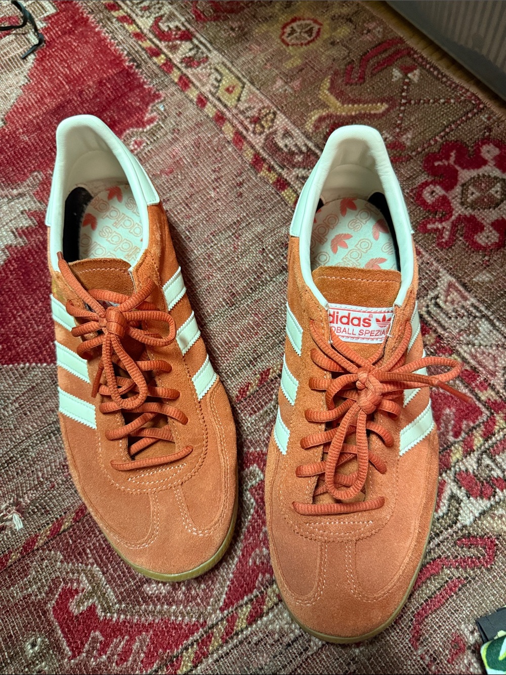 Handball Spezial adidas Court-style Suede Sneakers in Orange and White